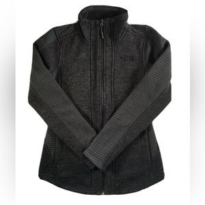 The North Face Jacket Indi Slim Fit Full Zip Fleece Coat Grey Heather